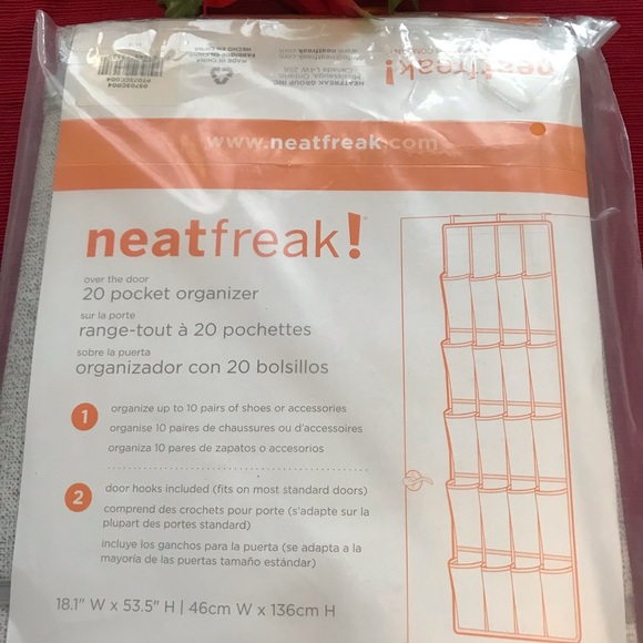 Neat Freak Gray 20 Pocket Shoe Organizer - Picture 3 of 3